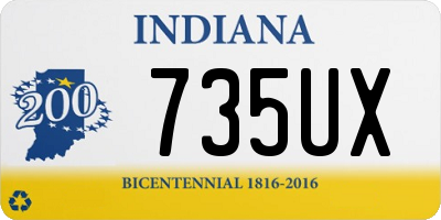 IN license plate 735UX