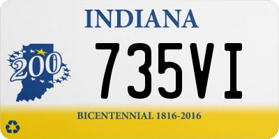 IN license plate 735VI