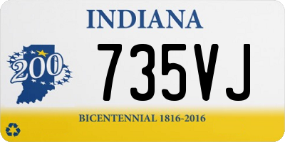 IN license plate 735VJ