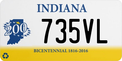 IN license plate 735VL