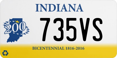IN license plate 735VS