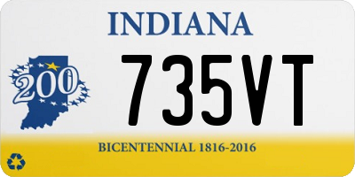 IN license plate 735VT