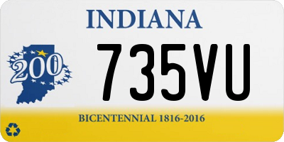 IN license plate 735VU