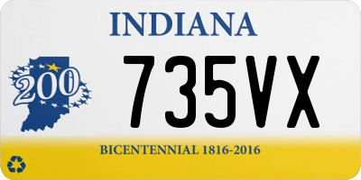 IN license plate 735VX