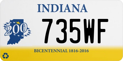 IN license plate 735WF