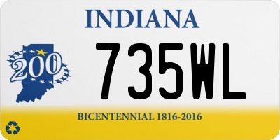 IN license plate 735WL