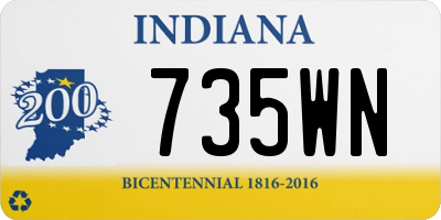 IN license plate 735WN