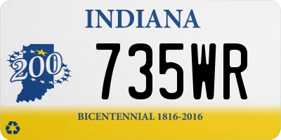 IN license plate 735WR