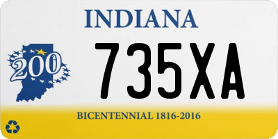 IN license plate 735XA