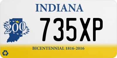 IN license plate 735XP