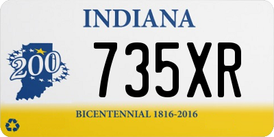 IN license plate 735XR