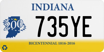 IN license plate 735YE