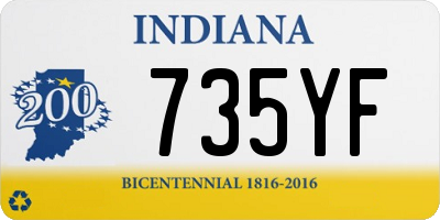 IN license plate 735YF