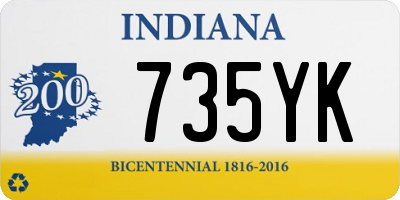 IN license plate 735YK