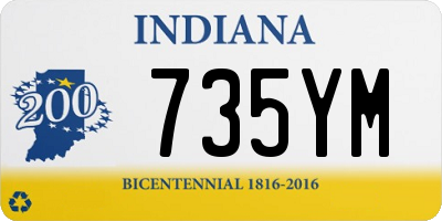 IN license plate 735YM