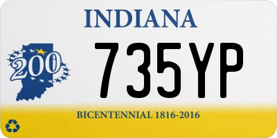 IN license plate 735YP