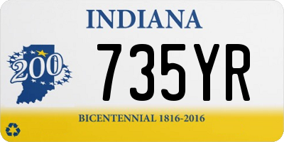 IN license plate 735YR