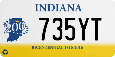 IN license plate 735YT