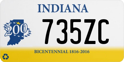 IN license plate 735ZC