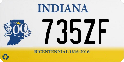 IN license plate 735ZF