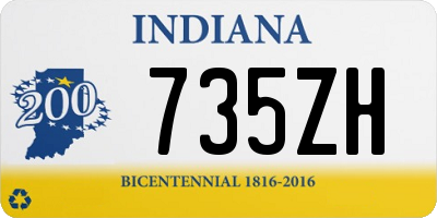 IN license plate 735ZH