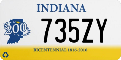 IN license plate 735ZY