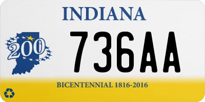 IN license plate 736AA