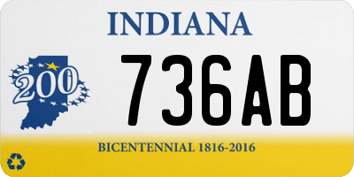 IN license plate 736AB