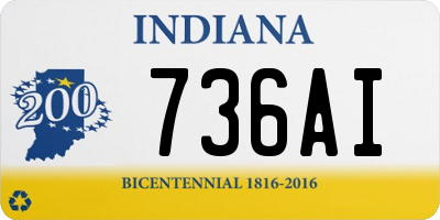 IN license plate 736AI