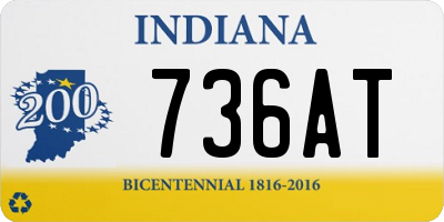 IN license plate 736AT