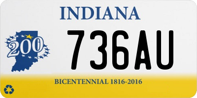 IN license plate 736AU