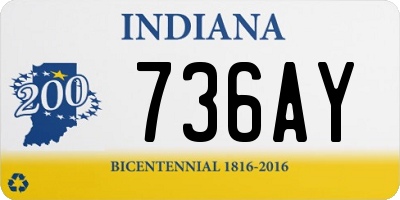 IN license plate 736AY