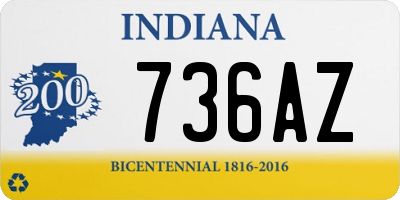 IN license plate 736AZ