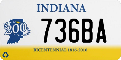 IN license plate 736BA