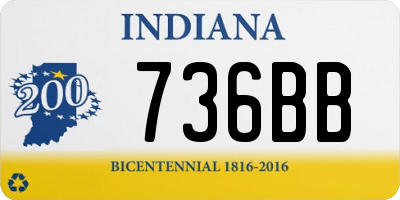 IN license plate 736BB