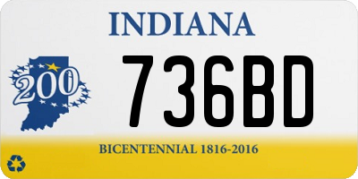 IN license plate 736BD
