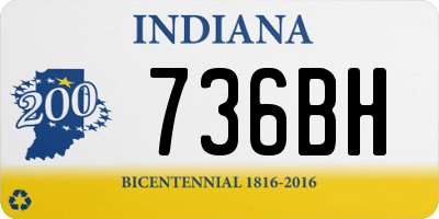 IN license plate 736BH