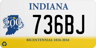 IN license plate 736BJ