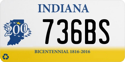 IN license plate 736BS