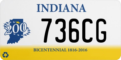 IN license plate 736CG