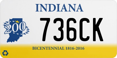 IN license plate 736CK