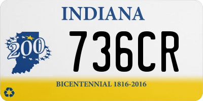 IN license plate 736CR