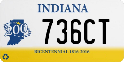 IN license plate 736CT