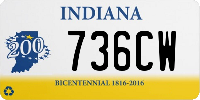 IN license plate 736CW