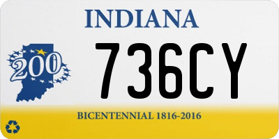 IN license plate 736CY