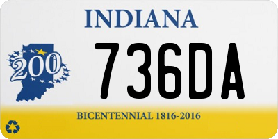 IN license plate 736DA