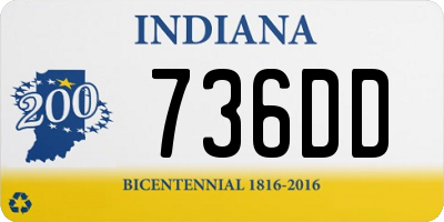 IN license plate 736DD