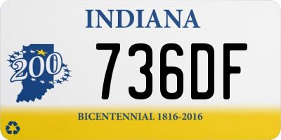 IN license plate 736DF