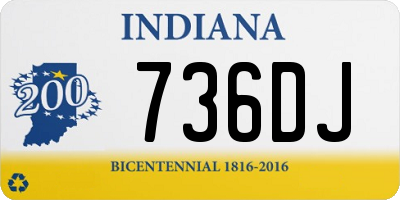 IN license plate 736DJ