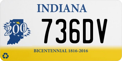 IN license plate 736DV